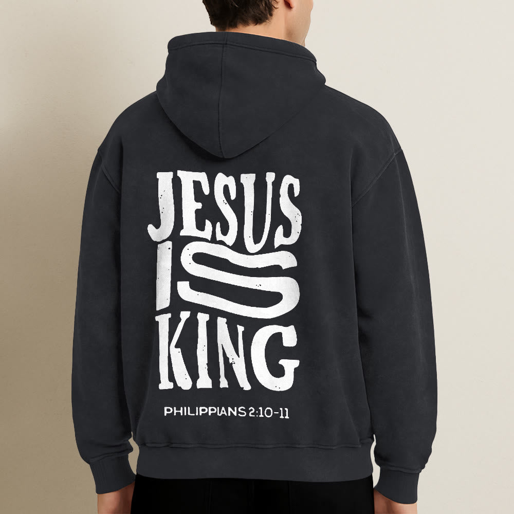 Christianartworkshop Kapuzenjacke „Jesus ist König“: Glaubensbekenntnis zu Philipper 2,10-11 - image 18