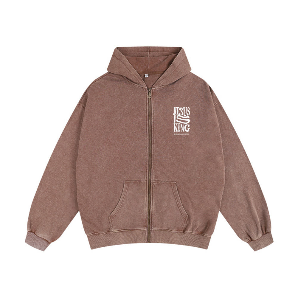 Christianartworkshop Kapuzenjacke „Jesus ist König“: Glaubensbekenntnis zu Philipper 2,10-11 - image 20