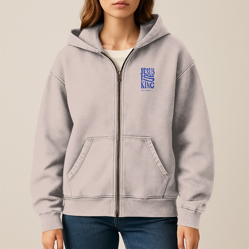Christianartworkshop Kapuzenjacke „Jesus ist König“: Glaubensbekenntnis zu Philipper 2,10-11 - image 9