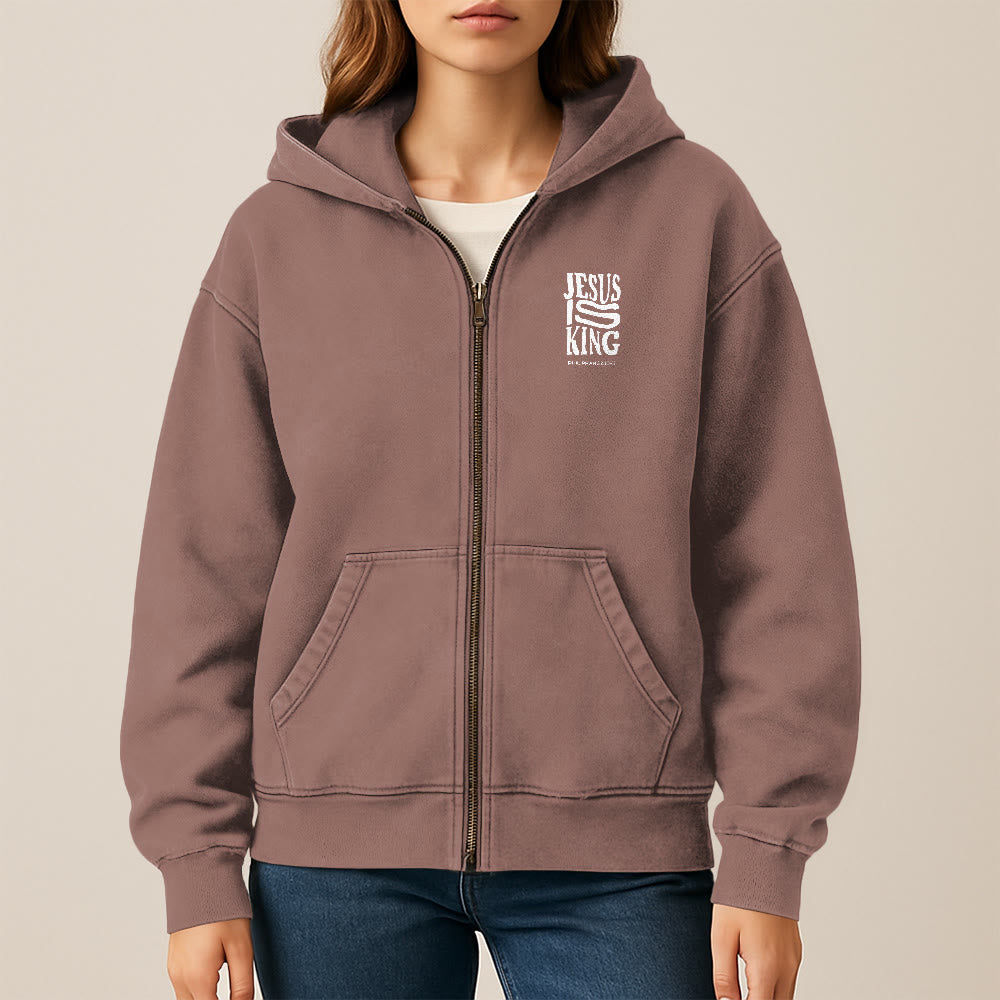 Christianartworkshop Kapuzenjacke „Jesus ist König“: Glaubensbekenntnis zu Philipper 2,10-11 - image 21