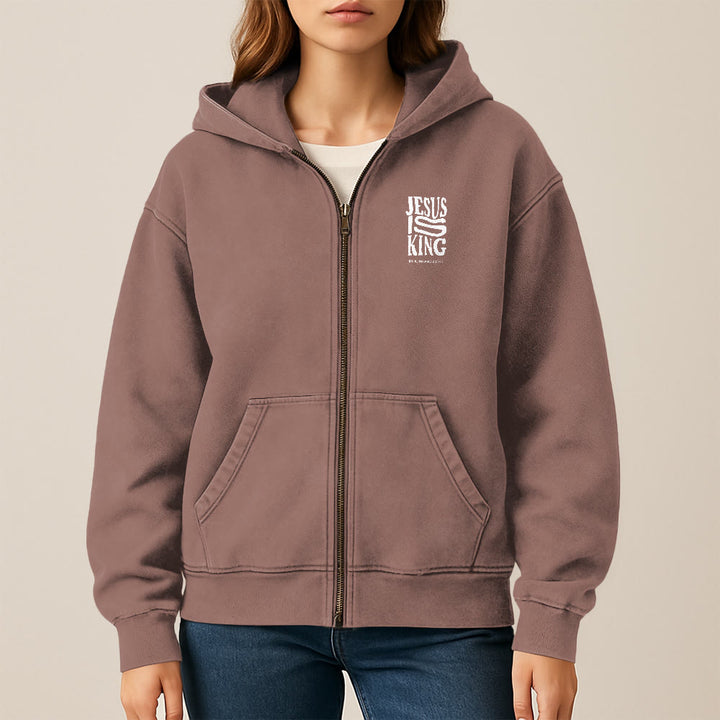 Christianartworkshop Kapuzenjacke „Jesus ist König“: Glaubensbekenntnis zu Philipper 2,10-11 - image 21