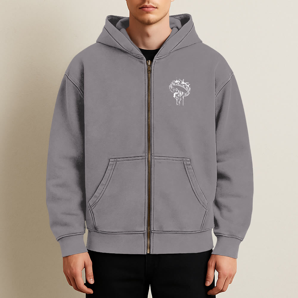 Christianartworkshop Kapuzenjacke „Jesus ist König“: Stilvoller Glaube mit Offenbarung 22,13 - image 11