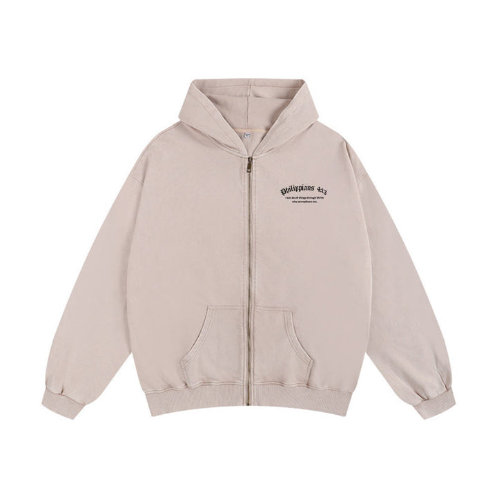 Christianartworkshop Kapuzenjacke mit dem Bibelvers Philipper 4,13: Botschaft des Glaubens und der Stärke - image 8