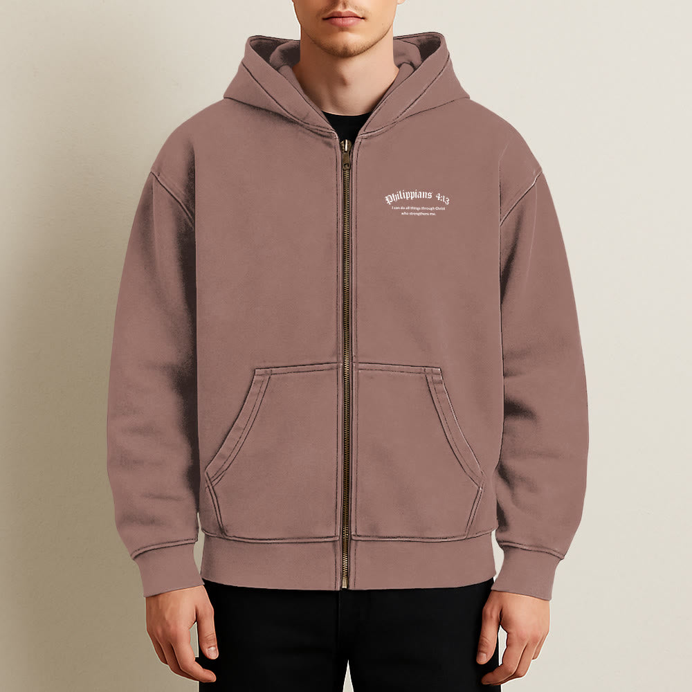 Christianartworkshop Kapuzenjacke mit dem Bibelvers Philipper 4,13: Botschaft des Glaubens und der Stärke - image 29