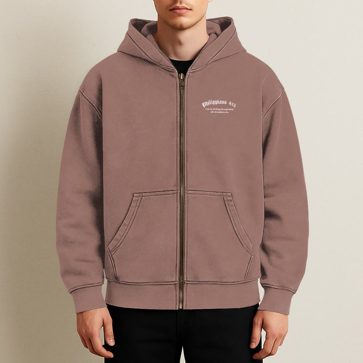 Christianartworkshop Kapuzenjacke mit dem Bibelvers Philipper 4,13: Botschaft des Glaubens und der Stärke - image 29