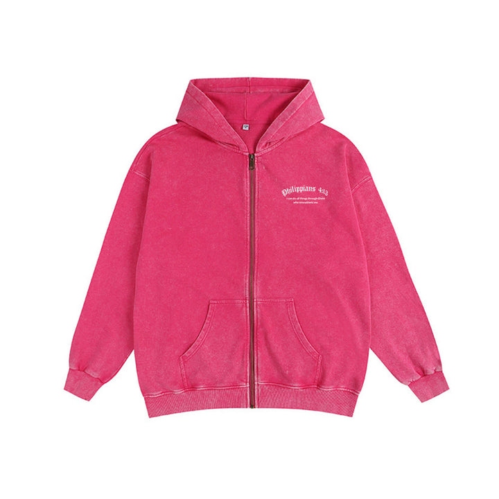 Christianartworkshop Kapuzenjacke mit dem Bibelvers Philipper 4,13: Botschaft des Glaubens und der Stärke - image 20