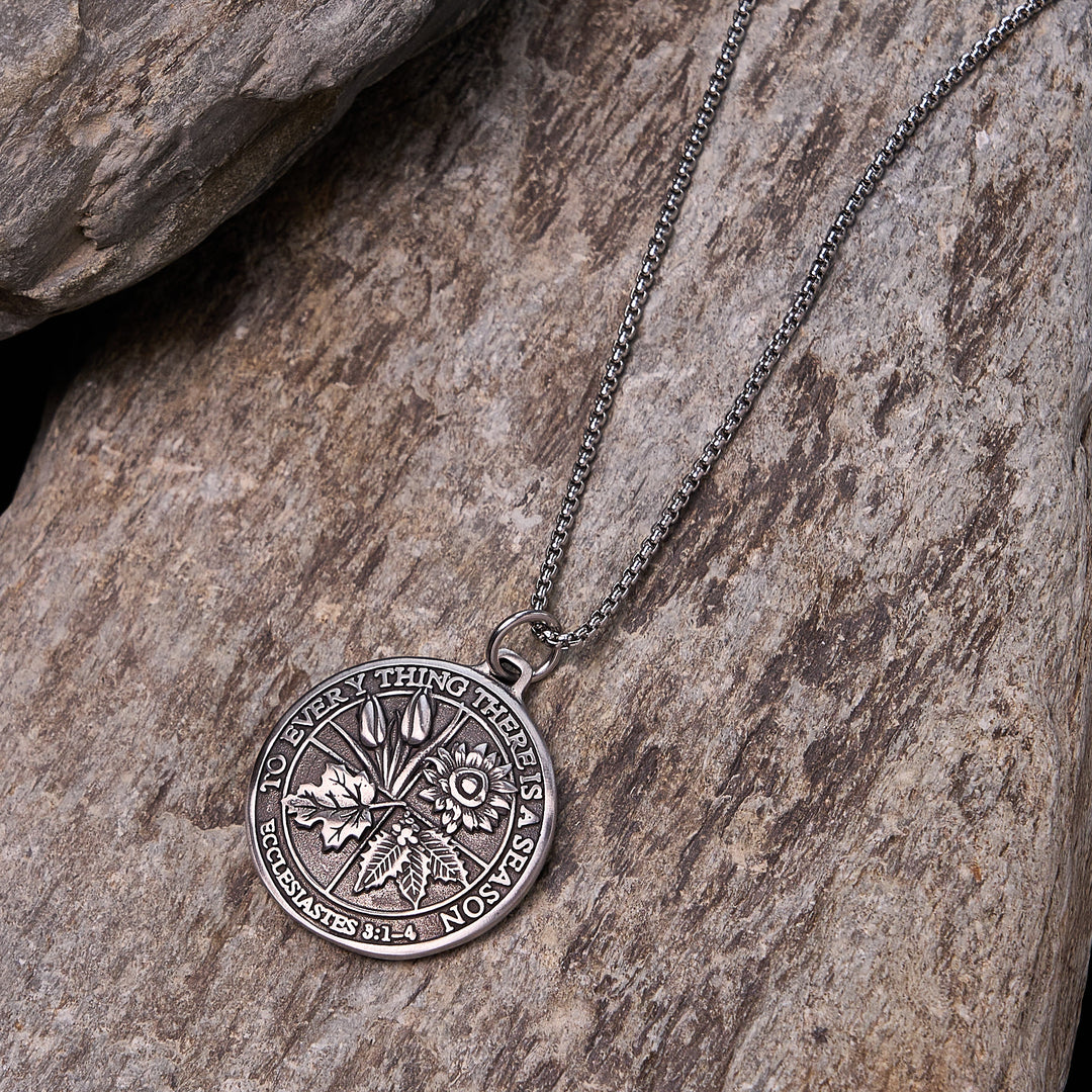 Christianartworkshop Prediger 3:1-4 Anhänger-Halskette: Jahreszeitlicher Glaube & Zeitlose Hingabe - image 2