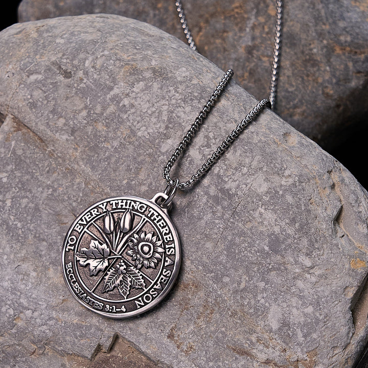 Christianartworkshop Prediger 3:1-4 Anhänger-Halskette: Jahreszeitlicher Glaube & Zeitlose Hingabe - image 3