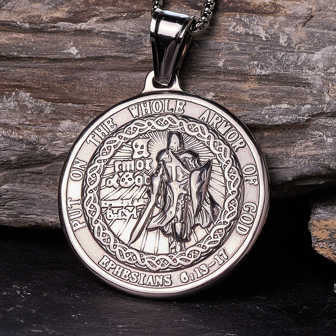 Christianartworkshop Halskette mit Anhänger „Rüstung Gottes“: Spiritueller Schutz & Zeitlose Hingabe - Silber - image 6