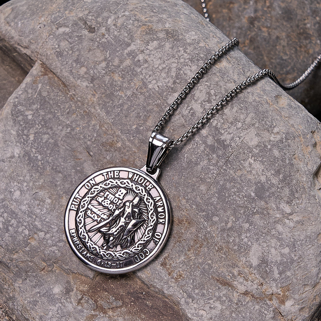 Christianartworkshop Halskette mit Anhänger „Rüstung Gottes“: Spiritueller Schutz & Zeitlose Hingabe - image 2