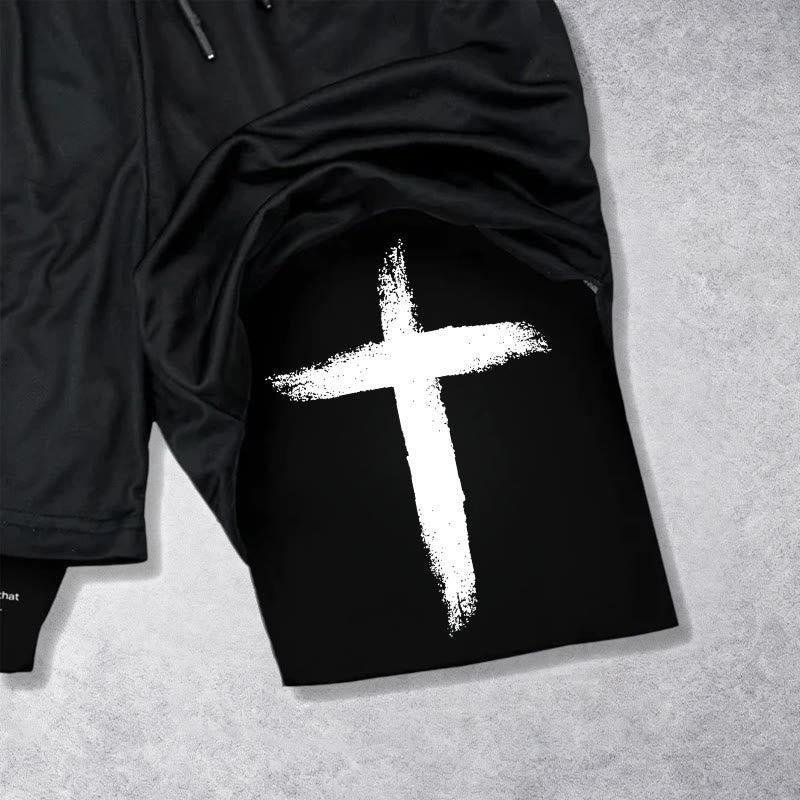 Christianartworkshop Johannes 3:16 Kreuz Performance Shorts - image 1