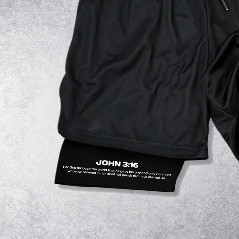 Christianartworkshop Johannes 3:16 Kreuz Performance Shorts - image 2