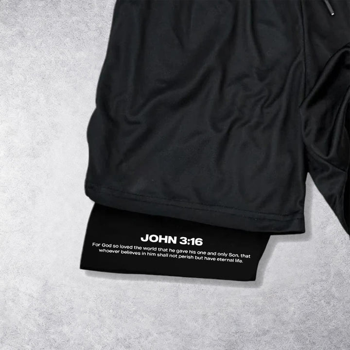 Christianartworkshop Johannes 3:16 Kreuz Performance Shorts - image 2