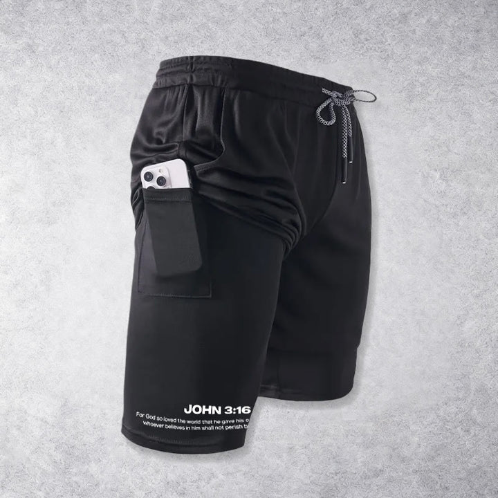 Christianartworkshop Johannes 3:16 Kreuz Performance Shorts - image 5