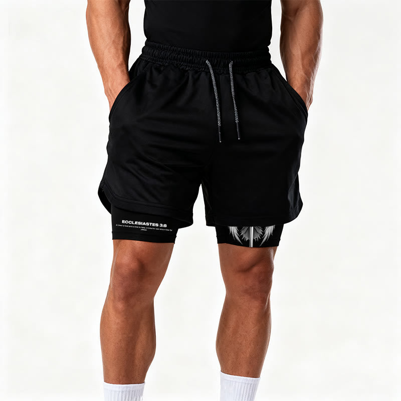 Christianartworkshop Prediger 3:8 Flügel des Krieges Performance Shorts - image 8