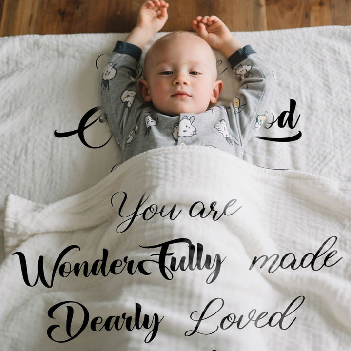 Christianartworkshop Bibelinspirierter Wandteppich zu Psalm 139: Kind Gottes – Babydecke - image 1