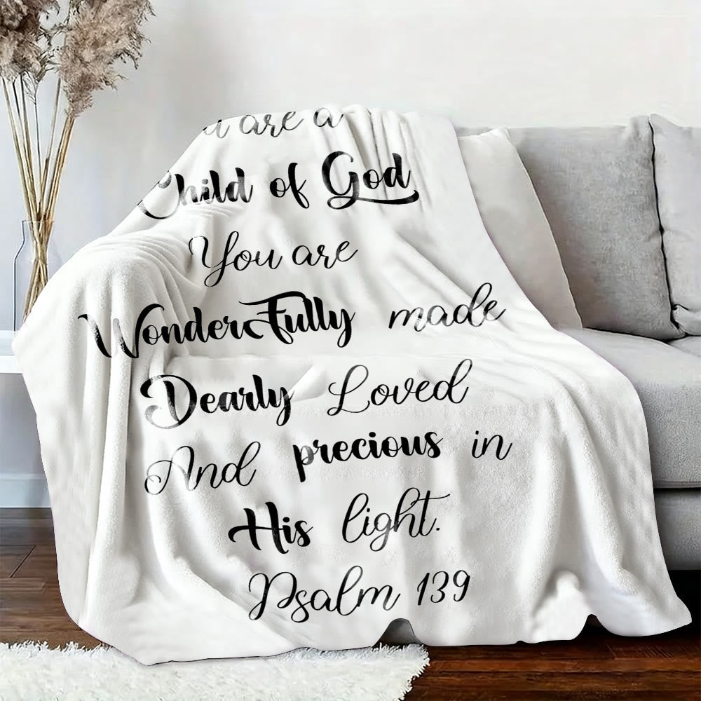 Christianartworkshop Bibelinspirierter Wandteppich zu Psalm 139: Kind Gottes – Babydecke - 51,2''*59,1''/130*150cm - image 0