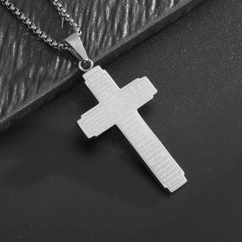 Christianartworkshop Kreuzanhänger mit Bibelvers und Ausdruck treuer Hingabe - image 1