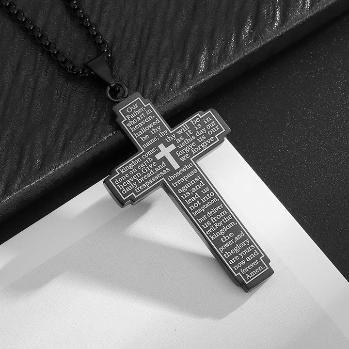 Christianartworkshop Kreuzanhänger mit Bibelvers und Ausdruck treuer Hingabe - image 3