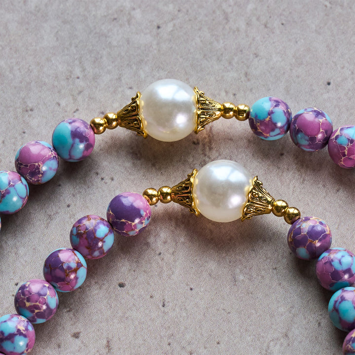 Christianartworkshop Royal Faith Lila Imperial Stone Individueller Rosenkranz mit personalisiertem JESUS-Buchstaben - image 9