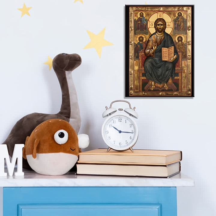 Christianartworkshop Kunstdrucke mit dem Bildnis Christi auf dem Thron: Schaffen Sie eine heilige Atmosphäre für ein spirituelles Leben - image 4