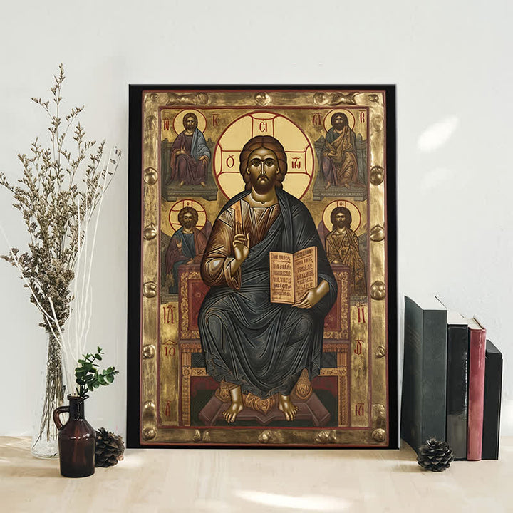 Christianartworkshop Kunstdrucke mit dem Bildnis Christi auf dem Thron: Schaffen Sie eine heilige Atmosphäre für ein spirituelles Leben - image 2