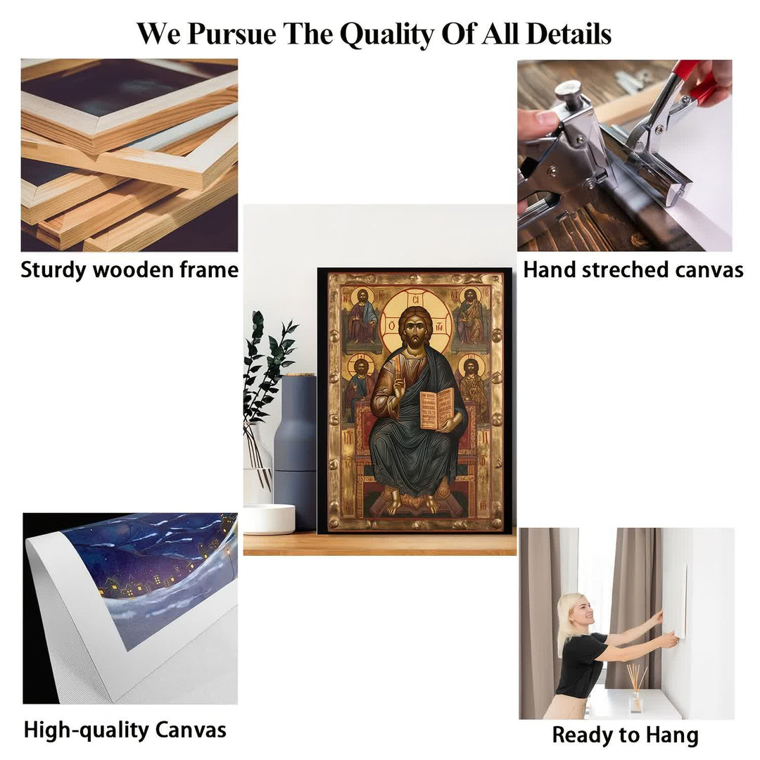 Christianartworkshop Kunstdrucke mit dem Bildnis Christi auf dem Thron: Schaffen Sie eine heilige Atmosphäre für ein spirituelles Leben - image 5