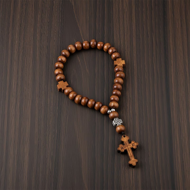 Christianartworkshop Anhänger „Treue Reise“ aus Holz mit Kreuzmotiv: Fahre mit Gottes Frieden - image 9