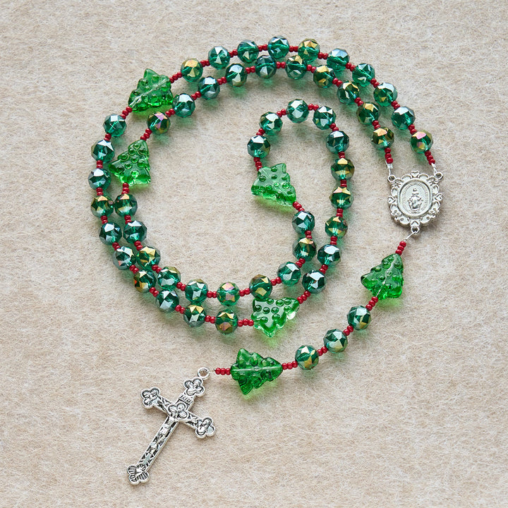 Weihnachtsgeschenk von Christianartworkshop: Fröhlicher grüner Baum der Hoffnung – Weihnachtsrosenkranz: Feiern Sie Christi Geburt - image 10