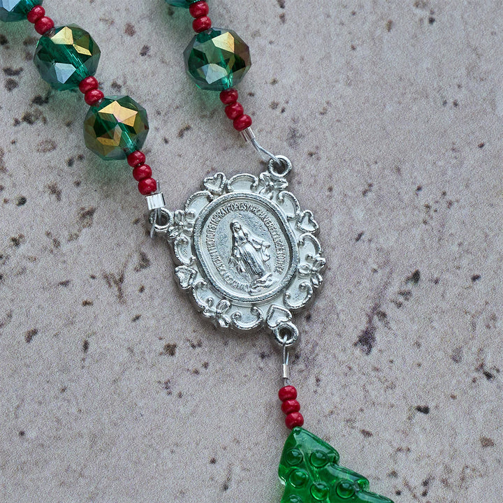 Weihnachtsgeschenk von Christianartworkshop: Fröhlicher grüner Baum der Hoffnung – Weihnachtsrosenkranz: Feiern Sie Christi Geburt - image 13