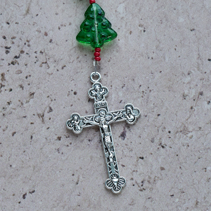 Weihnachtsgeschenk von Christianartworkshop: Fröhlicher grüner Baum der Hoffnung – Weihnachtsrosenkranz: Feiern Sie Christi Geburt - image 14