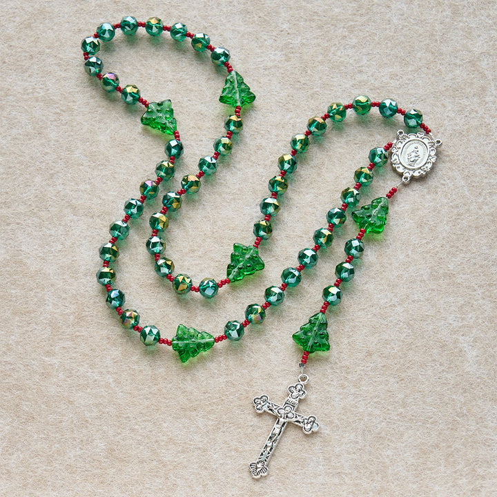 Weihnachtsgeschenk von Christianartworkshop: Fröhlicher grüner Baum der Hoffnung – Weihnachtsrosenkranz: Feiern Sie Christi Geburt - image 11