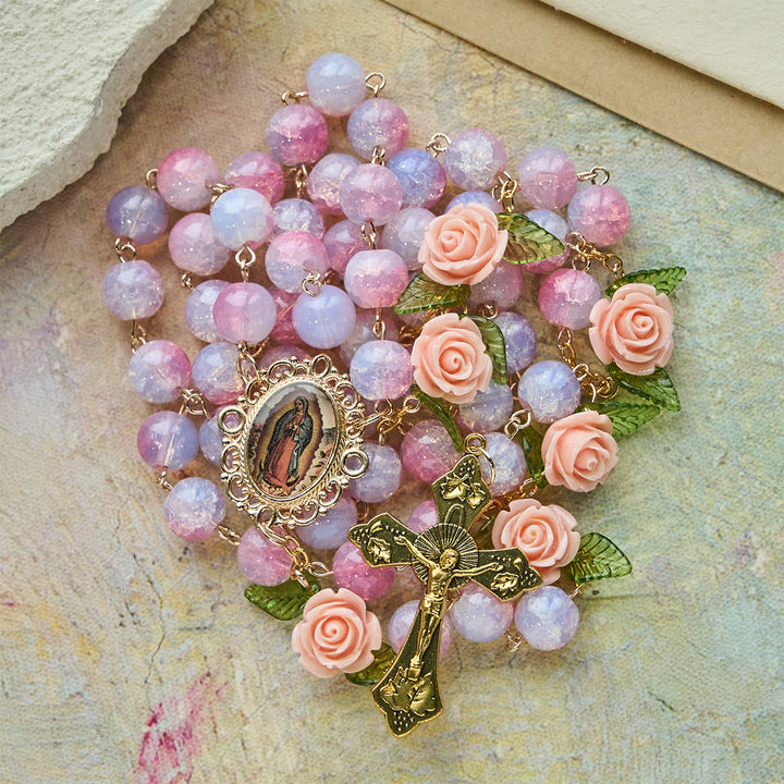 Christianartworkshop Jungfrau Maria mit Rosenkranz: Zeitloser Glaube & Blumensymbol des Glaubens - image 5