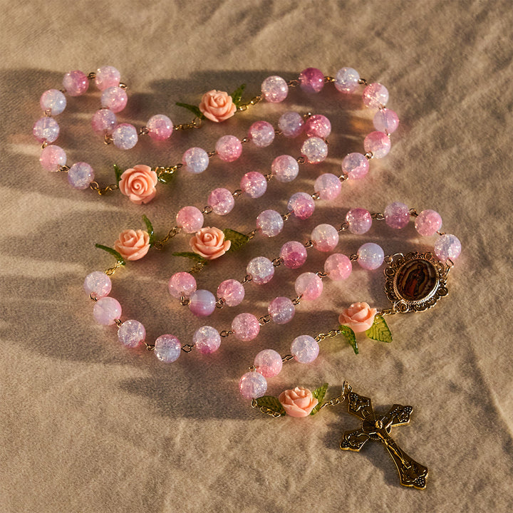 Christianartworkshop Jungfrau Maria mit Rosenkranz: Zeitloser Glaube & Blumensymbol des Glaubens - image 7