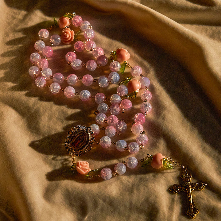 Christianartworkshop Jungfrau Maria mit Rosenkranz: Zeitloser Glaube & Blumensymbol des Glaubens - image 8