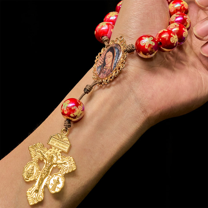 Christliche Kunstwerkstatt: Weihnachtsandacht – Rot-Grüner Rosenkranz für die Hosentasche: Beten Sie überall und jederzeit - image 4