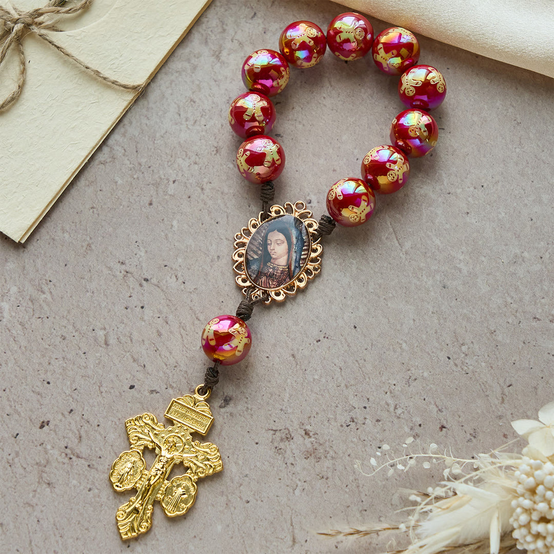 Christliche Kunstwerkstatt: Weihnachtsandacht – Rot-Grüner Rosenkranz für die Hosentasche: Beten Sie überall und jederzeit - image 8