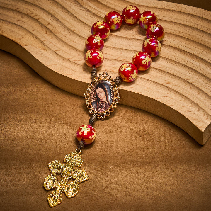 Christliche Kunstwerkstatt: Weihnachtsandacht – Rot-Grüner Rosenkranz für die Hosentasche: Beten Sie überall und jederzeit - image 9