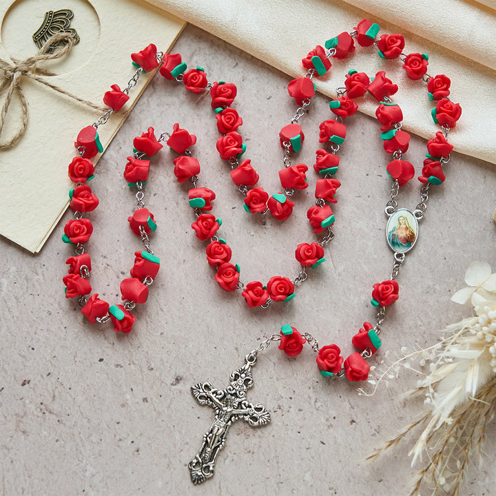 Christianartworkshop Rosenkranz aus weichem Ton: Blumige Andacht & handgefertigte spirituelle Verbindung - image 3
