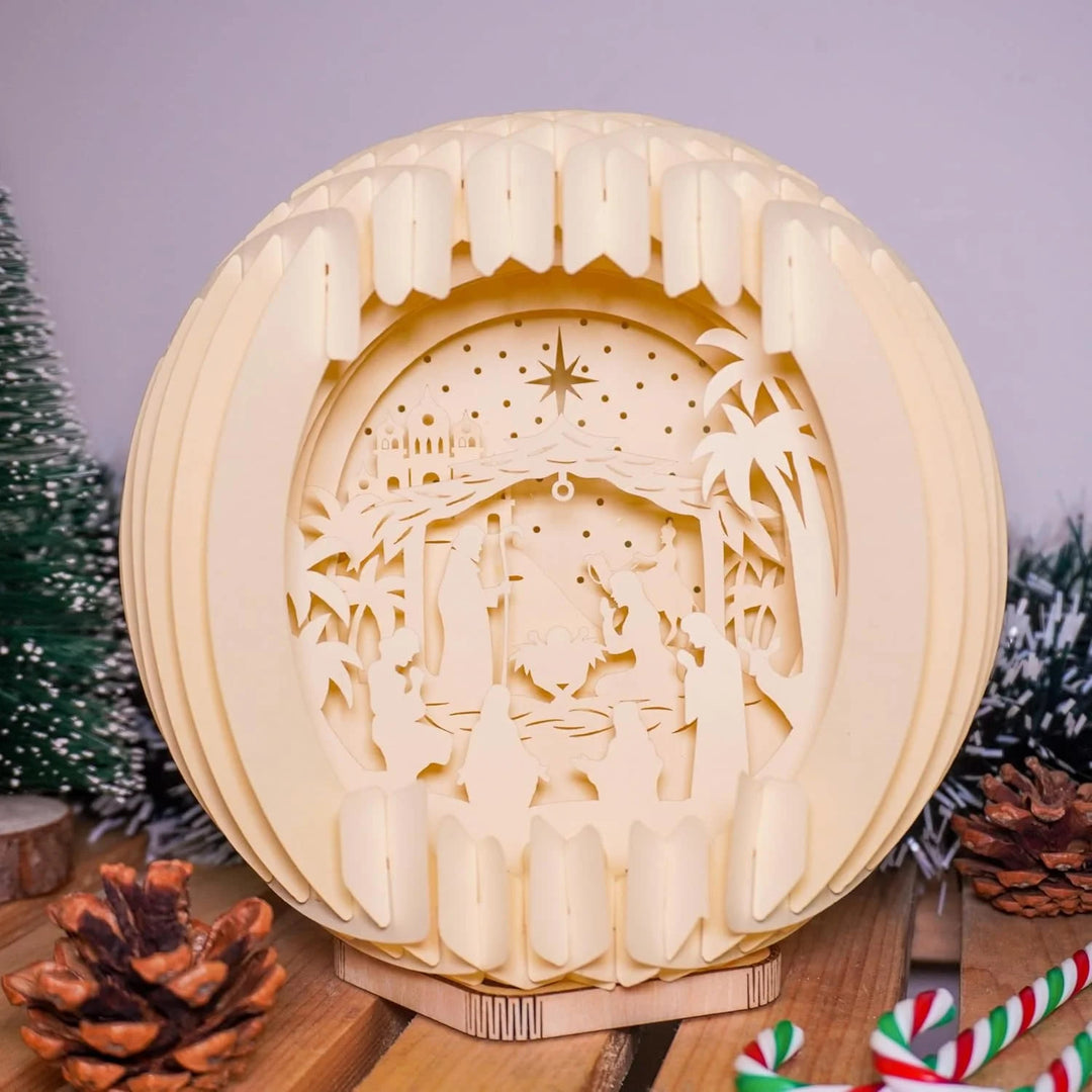 Christliche Kunstwerkstatt: Krippenszene aus Papier – Eine strahlende Umarmung des weihnachtlichen Glaubens und Staunens - image 7