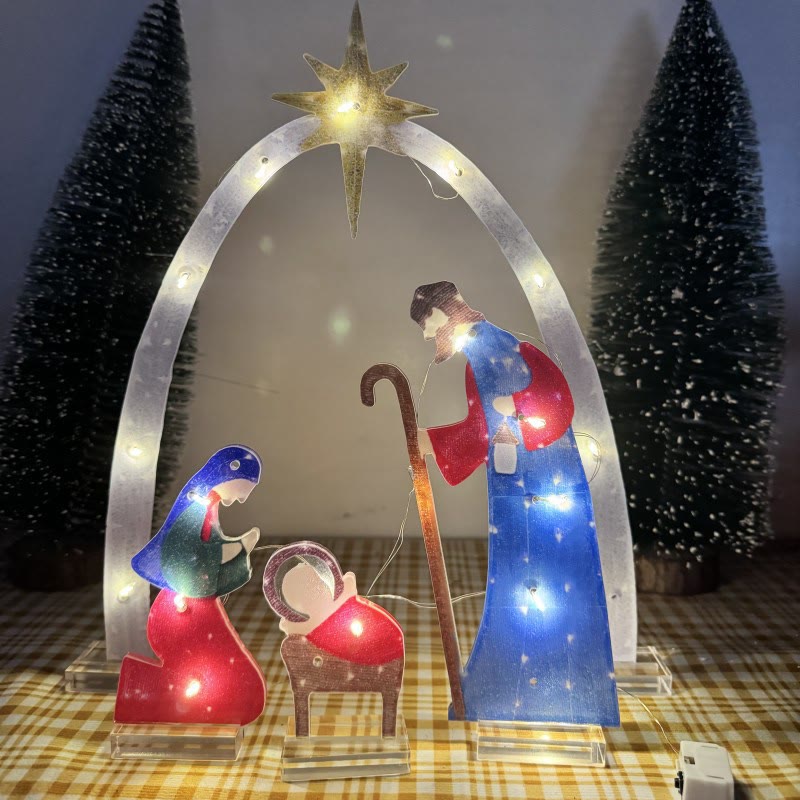 Christianartworkshop Heilige Familie Lichtdekoration: Weihnachtsgeschichte & Andachtsanhänger für Zuhause - image 3