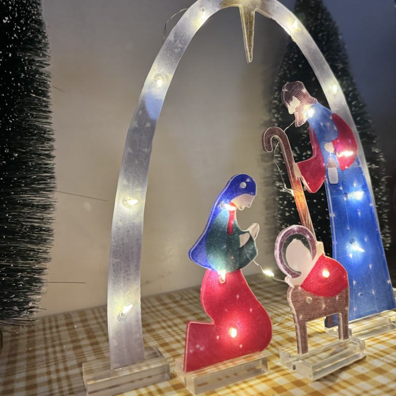 Christianartworkshop Heilige Familie Lichtdekoration: Weihnachtsgeschichte & Andachtsanhänger für Zuhause - image 2