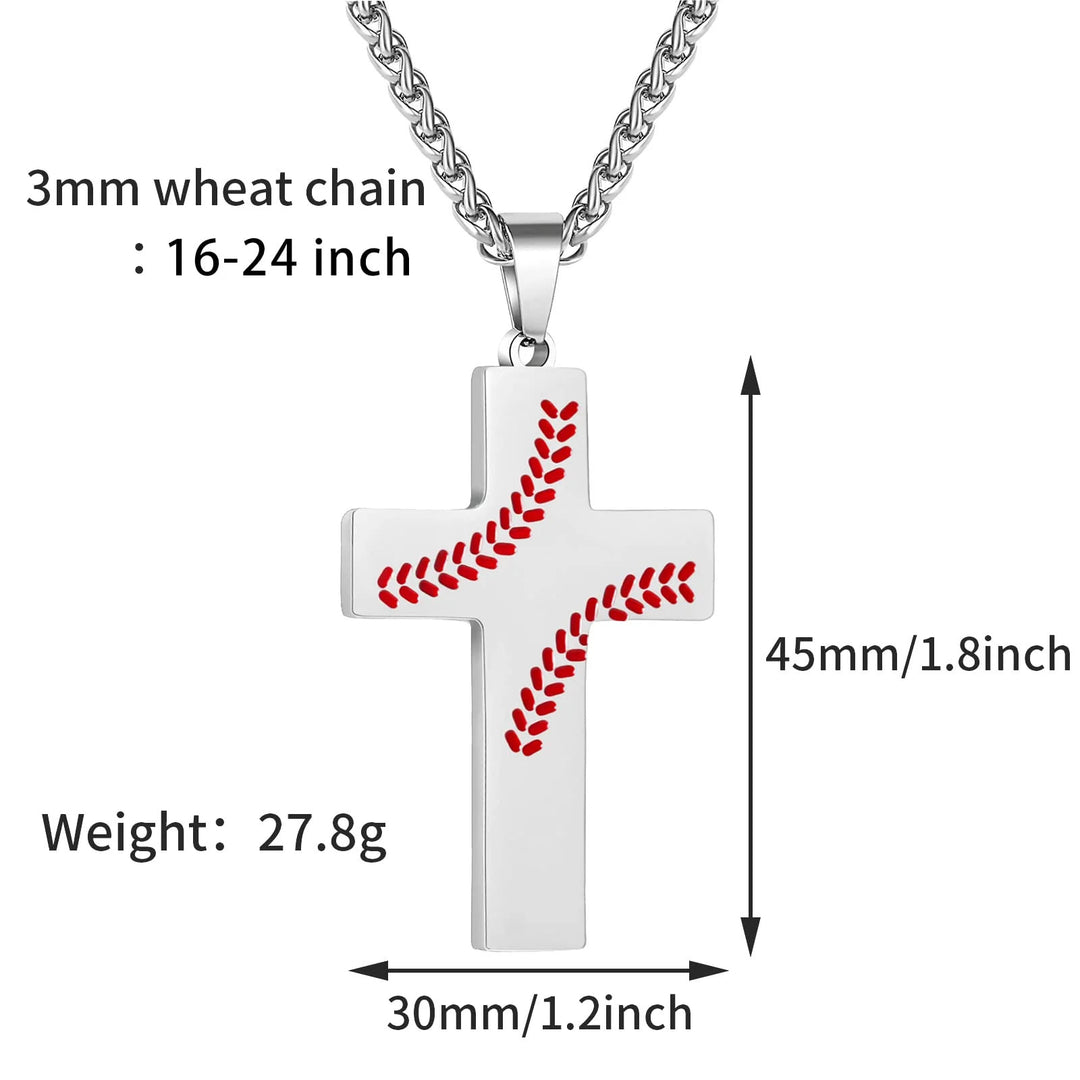 Christianartworkshop Baseball-Kreuzkette: Sportliche Hingabe & inspirierendes Zitat - image 14