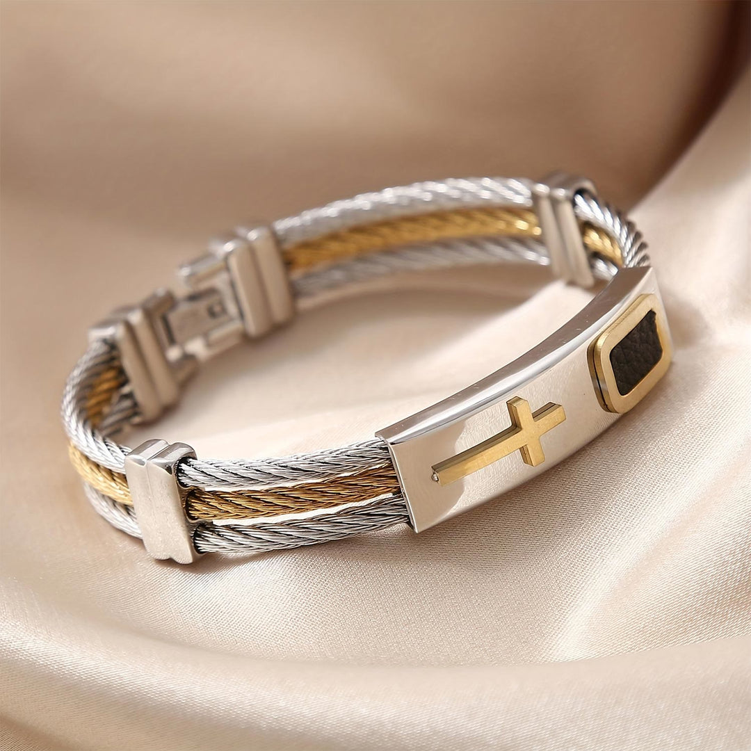 Christianartworkshop Mehrfarbiges Kreuzkabelarmband: Stilvoller Glaube und beständige Hingabe - image 3