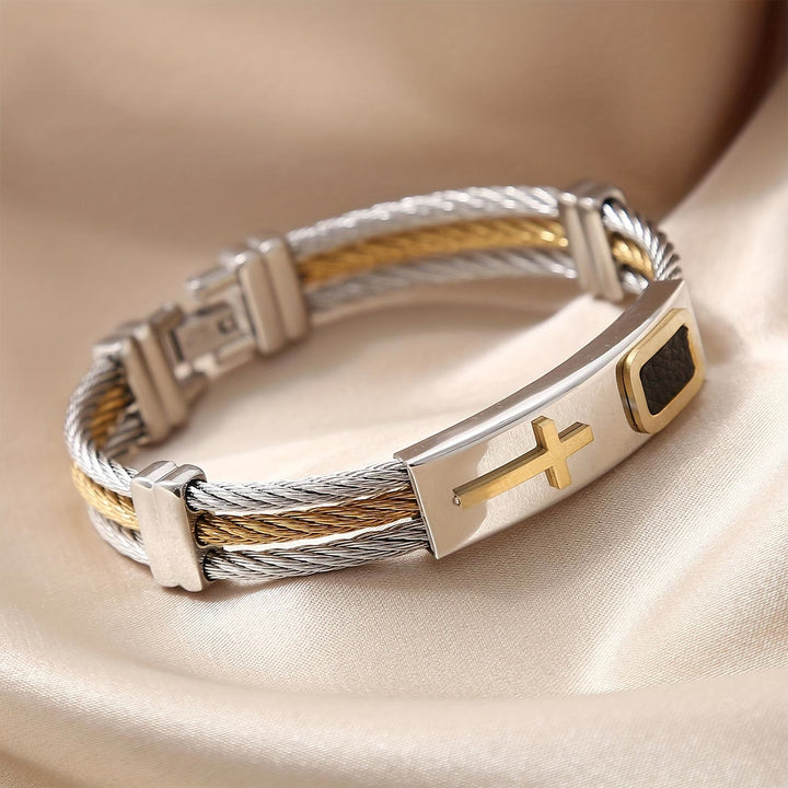 Christianartworkshop Mehrfarbiges Kreuzkabelarmband: Stilvoller Glaube und beständige Hingabe - image 3