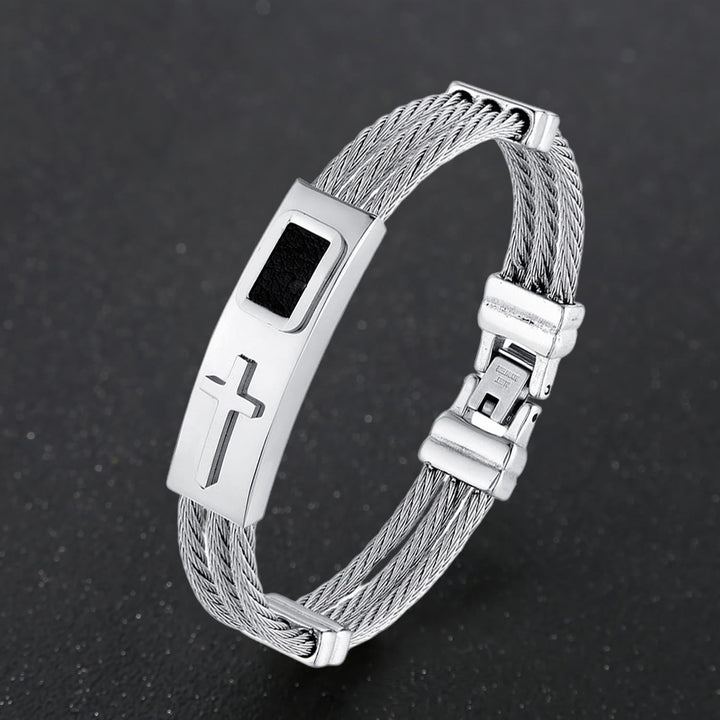 Christianartworkshop Mehrfarbiges Kreuzkabelarmband: Stilvoller Glaube und beständige Hingabe - Silber - image 10