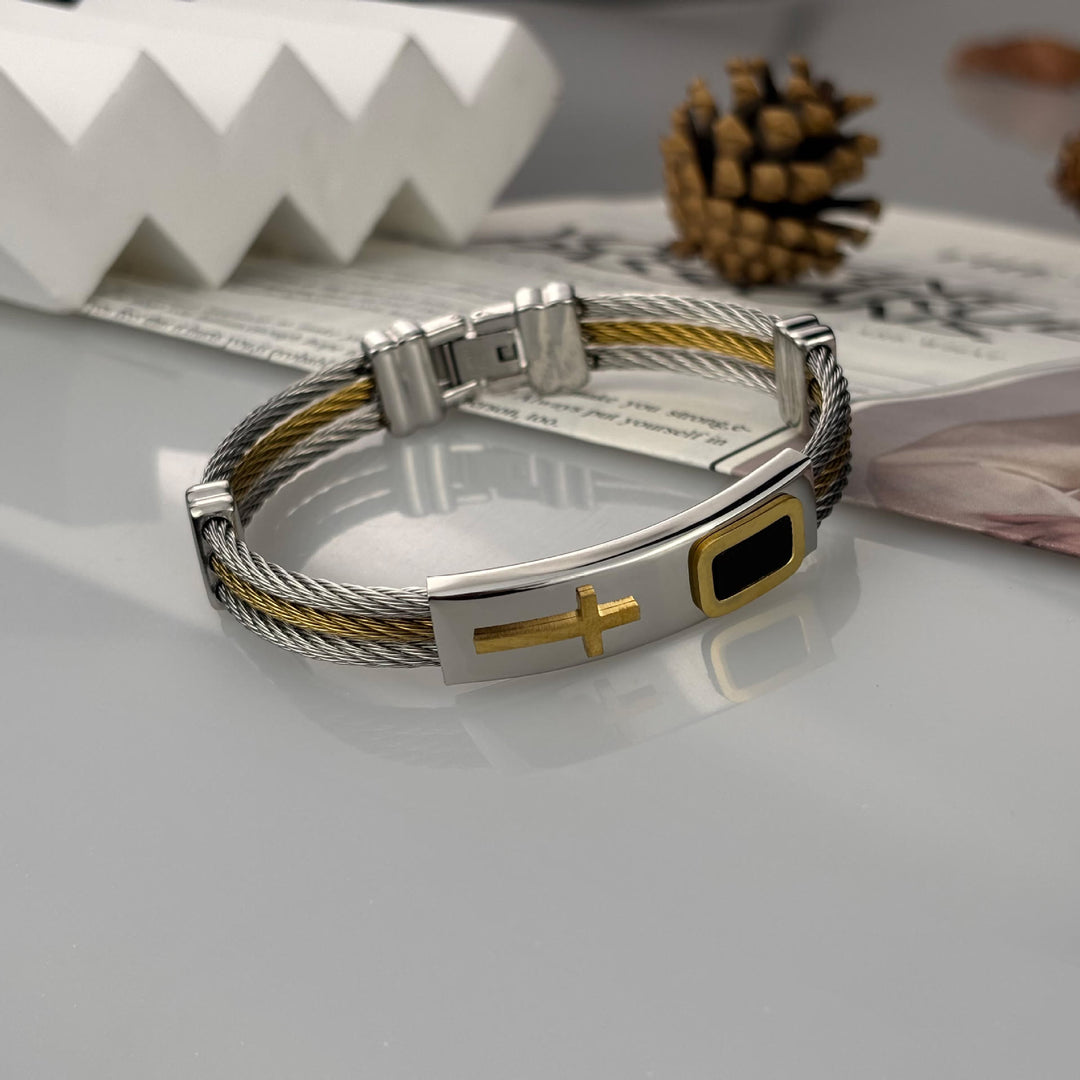 Christianartworkshop Mehrfarbiges Kreuzkabelarmband: Stilvoller Glaube und beständige Hingabe - image 7