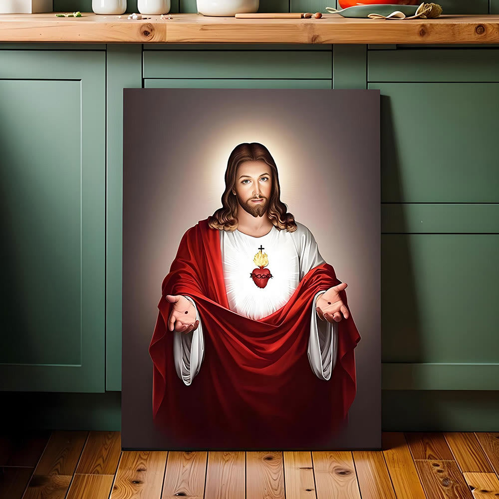 Christianartworkshop Wandbilder mit dem Heiligen Herzen Jesu: Spirituelle Wärme für gläubige Familien - image 1