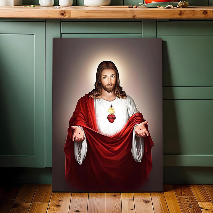 Christianartworkshop Wandbilder mit dem Heiligen Herzen Jesu: Spirituelle Wärme für gläubige Familien - image 1