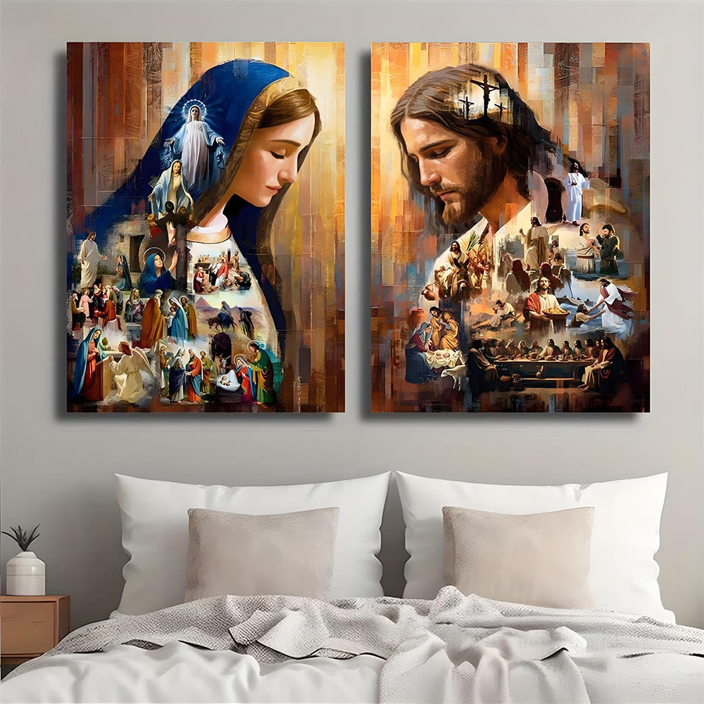 Christliche Wandkunst-Drucke mit spirituellen Erzählungen über Jesus und Maria: Glaubensreise und Geschichtenerzählen - image 3